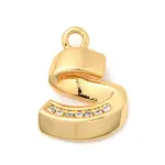 Brass Micro Pave Cubic Zirconia Charms