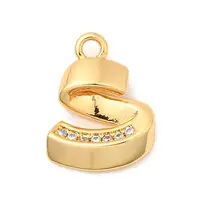 Brass Micro Pave Cubic Zirconia Charms