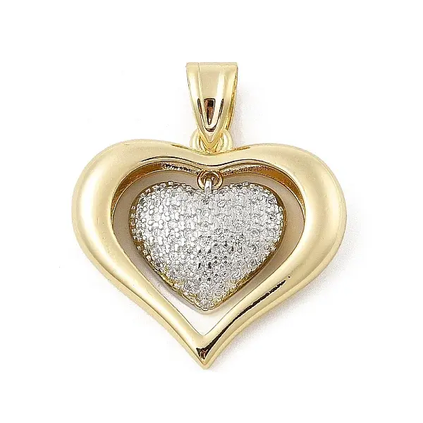 Brass Micro Pave Cubic Zirconia Pendants