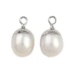 Natural Pearl Round Charms