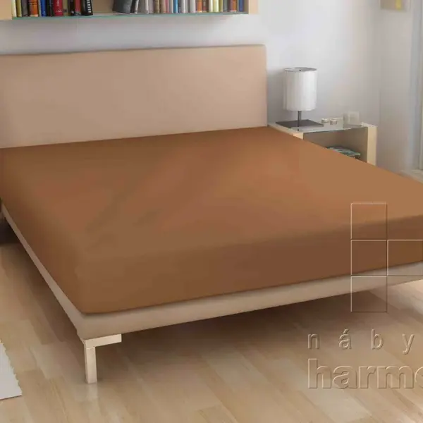 58-froté prostěradlo - oříškově hnědá - 70 x 140 cm