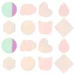 40Pcs 8 Styles Acrylic Laser Pendants