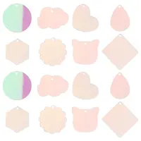 40Pcs 8 Styles Acrylic Laser Pendants