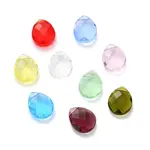 Transparent Teardrop Faceted K9 Glass Beads