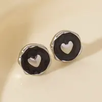 304 Stainless Steel Round Stud Earrings