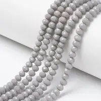Opaque Solid Color Glass Beads Strands
