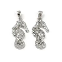Brass Micro Pave Cubic Zirconia Pendants