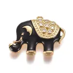 Brass Micro Pave Clear Cubic Zirconia Pendants