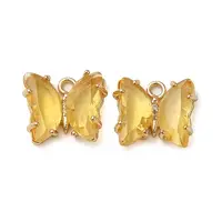 Brass with Glass Pendants