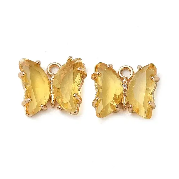 Brass with Glass Pendants