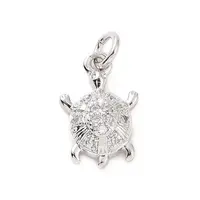 Brass Micro Pave Cubic Zirconia Charms