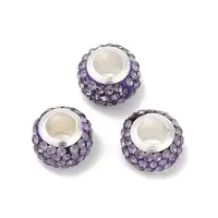 Alloy Rhinestone Clay Pave Beads