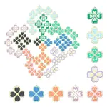 54Pcs 9 Colors Acrylic Pendants