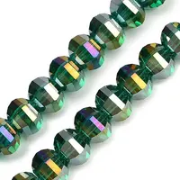 Electroplate Transparent Glass Beads Strands