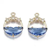 Faceted Transparent Glass Pendants