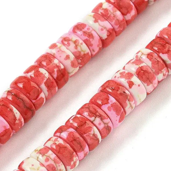 Baking Paint Synthetic Turquoise Beads Strands