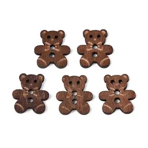 Bear Wood Buttons
