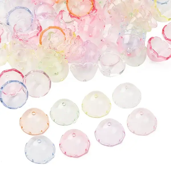 Transparent Acrylic Bead Caps