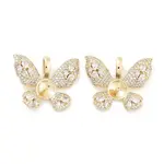 Brass Clear Cubic Zirconia Peg Bails