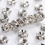 Brass Grade A Rhinestone Spacer Beads