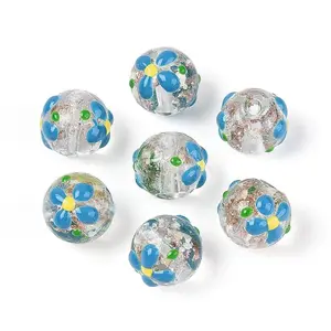 Luminous Handmade Gold Sand Lampwork Beads