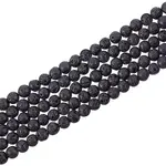 Natural Lava Rock Gemstone Round Bead Strands