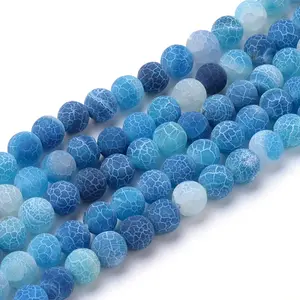 Natural & Dyed Crackle Agate Bead Strands