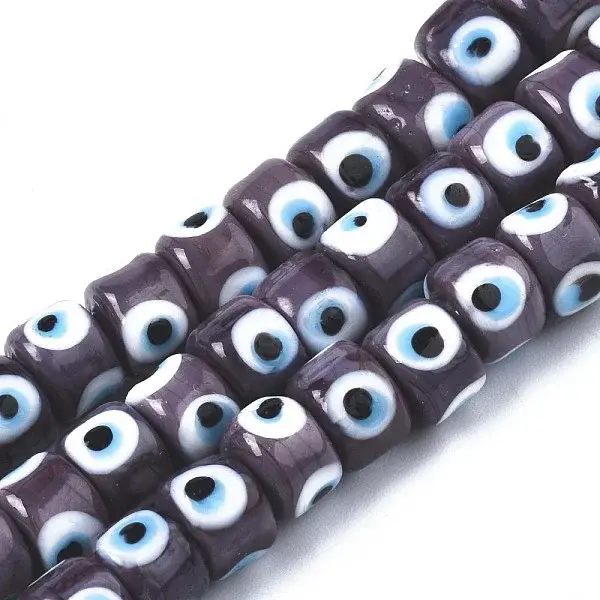 Handmade Evil Eye Lampwork Beads Strands