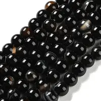 Natural Striped Agate/Banded Agate Beads Strands