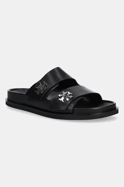 Kožené šľapky Tory Burch T Lock Sport Slide