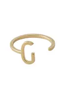 Strieborný pozlátený prsteň Design Letters