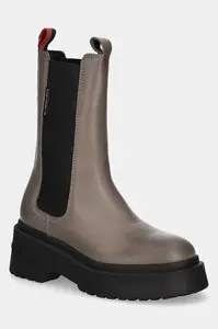 Kožené topánky chelsea Tommy Jeans TJW CHUNKY CHELSEA