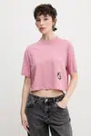 Tričko Karl Lagerfeld Jeans dámske, ružová farba, A2W17076