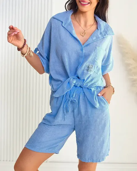 Resti Cotton and linen women's shirt set