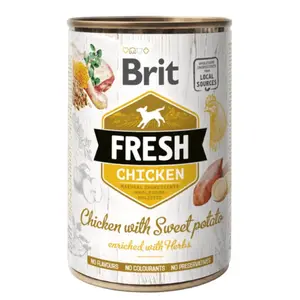 Brit Fresh Dog konzerva Chicken with Sweet Potato 400 g