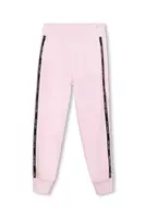 Dětské bavlněné tepláky Marc Jacobs růžová barva, s aplikací, W60656