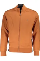 US GRAND POLO MEN'S BROWN ZIP SWEATSHIRT