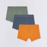 Organic Basics Core Trunks 3-Pack Seaweed / Ocher / Rainy Blue S