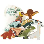 Le Toy Van Stacking Tower Dinosaurus skládací věž 18m+ 9 ks