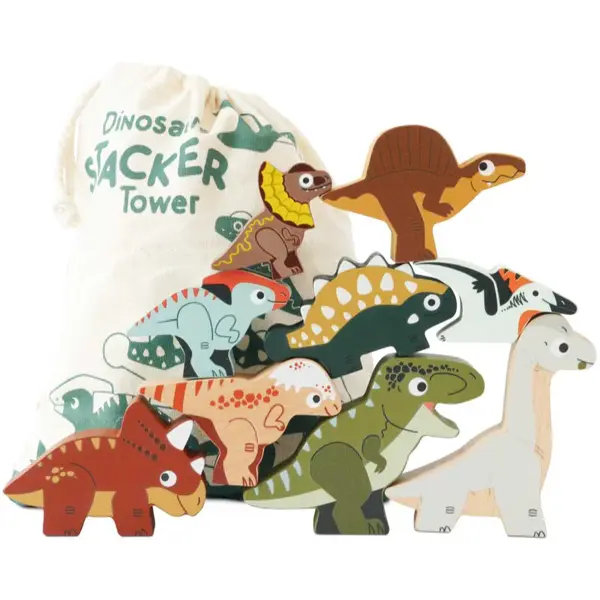 Le Toy Van Stacking Tower Dinosaurus skládací věž 18m+ 9 ks