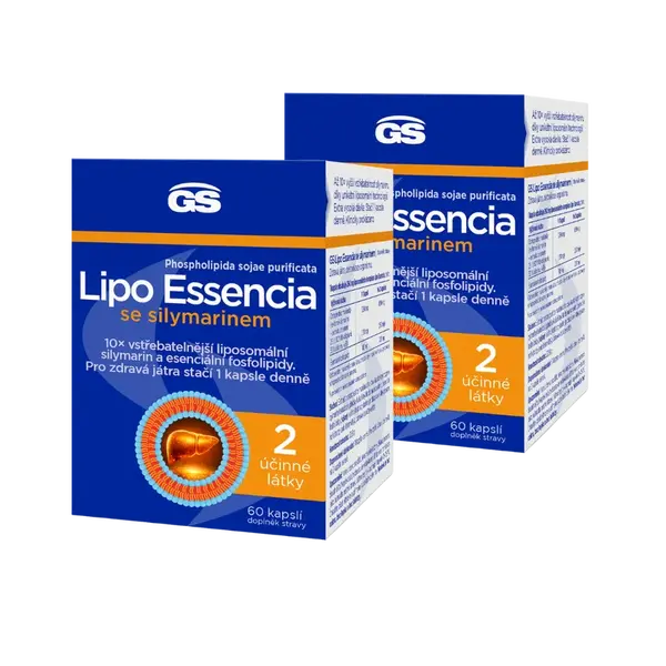 GS Lipo Essencia se silymarinem, 2 x 60 kapslí