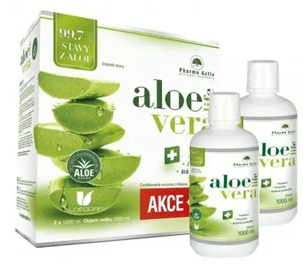 PHARMA ACTIV Aloe Live šťava z aloe 99,7 % 2 x 1000 ml