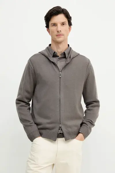 Svetr s příměsí vlny Armani Exchange šedá barva, XM000905 AF14008