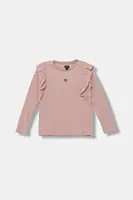 Dětské tričko s dlouhým rukávem Guess růžová barva, K5BI15 K0670