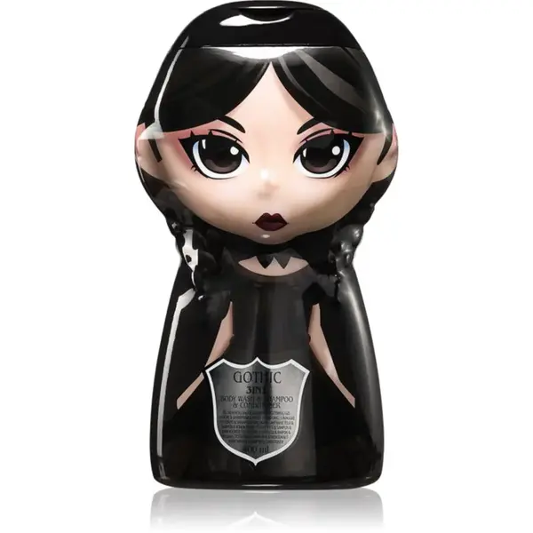 Wednesday Gothic Macabre šampón, kondicionér a sprchový gél 3 v 1 Raspberry 400 ml