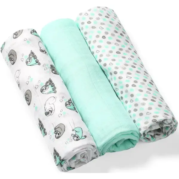 BabyOno Take Care Natural Diapers látkové plienky 70 x 70 cm Mint 3 ks