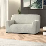 Bielastické poťahy COSTINA smotanová dvojkreslo (š. 120 - 160 cm)