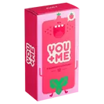 YOU ME Juicy kondómy so šťavnatou jahodovou arómou 12 ks