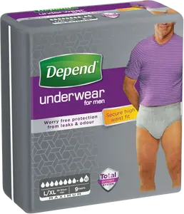 DEPEND Natahovací kalhotky ® Maximum pre mužov L/XL 9 ks