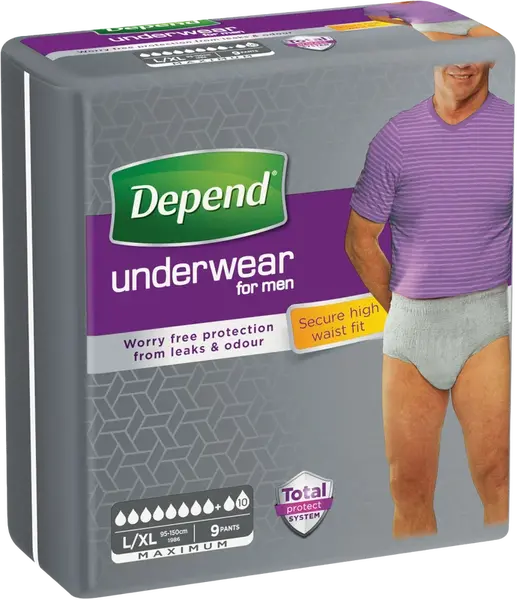 DEPEND Natahovací kalhotky ® Maximum pre mužov L/XL 9 ks